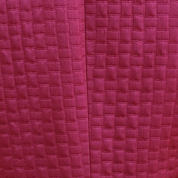 ELLEN TRACY Silk Wool Quilted Suit Jacket Blazer Red Size 8 - Picture 8 of 10